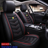 KVD Superior Leather Luxury Car Seat Cover for MG Astor Black + Red (With 5 Year Onsite Warranty) - DZ075/145