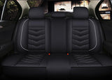 KVD Superior Leather Luxury Car Seat Cover for Skoda Kylac Black + Silver (With 5 Year Onsite Warranty) - DZ077/143