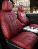 KVD Superior Leather Luxury Car Seat Cover for MG Astor Wine Red (With 5 Year Onsite Warranty) - D084/145
