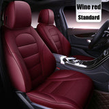 KVD Superior Leather Luxury Car Seat Cover for Hyundai Exter Wine Red (With 5 Year Onsite Warranty) - DZ092/98