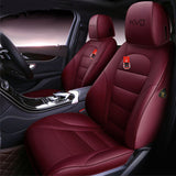 KVD Superior Leather Luxury Car Seat Cover For Kia Syros Wine Red (With 5 Year Onsite Warranty) - DZ092/158