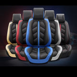 KVD Superior Leather Luxury Car Seat Cover For Kia Syros Black + Blue (With 5 Year Onsite Warranty) - D097/158