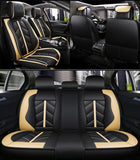 KVD Superior Leather Luxury Car Seat Cover for Volkswagen T-Roc Black + Beige (With 5 Year Onsite Warranty) - D099/135