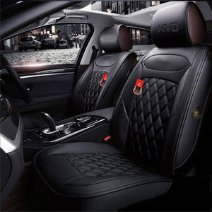 KVD Superior Leather Luxury Car Seat Cover FOR Honda Elevate FULL BLACK (WITH 5 YEARS WARRANTY) - D009/154