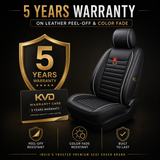 KVD Superior Leather Luxury Car Seat Cover FOR Maruti Suzuki Grand Vitara BLACK + SILVER (WITH 5 YEARS WARRANTY) - DZ015/147