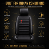 KVD Superior Leather Luxury Car Seat Cover For Citroen C3 BLACK + SILVER (WITH 5 YEARS WARRANTY) - DZ015/150