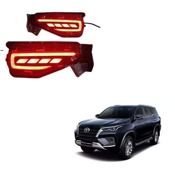 Rear Bumper Reflector LED Lights for Toyota Fortuner (2021) Onwards