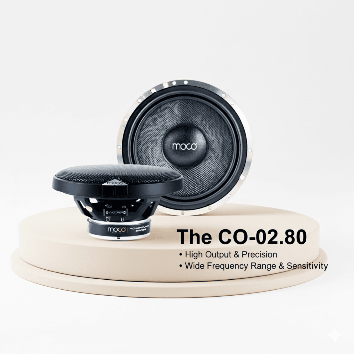 MOCO CO-02.80 6x5 Inch Component Car Speakers 80W RMS – Glass