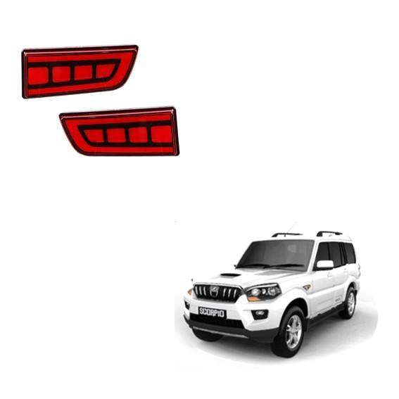 Rear Bumper Reflector LED Lights for Mahindra Scorpio 2014 (in II Design)