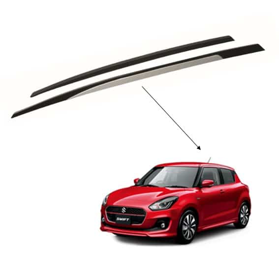 Maruti Suzuki Swift Roof Rails with Silver & Black Colour