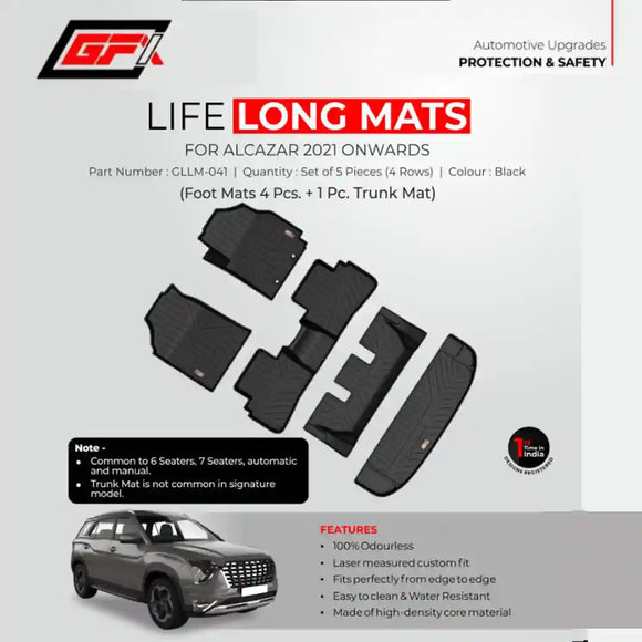 GFX Alcazar 2021 Onwards Lifelong Floor Mats With Truck Mat