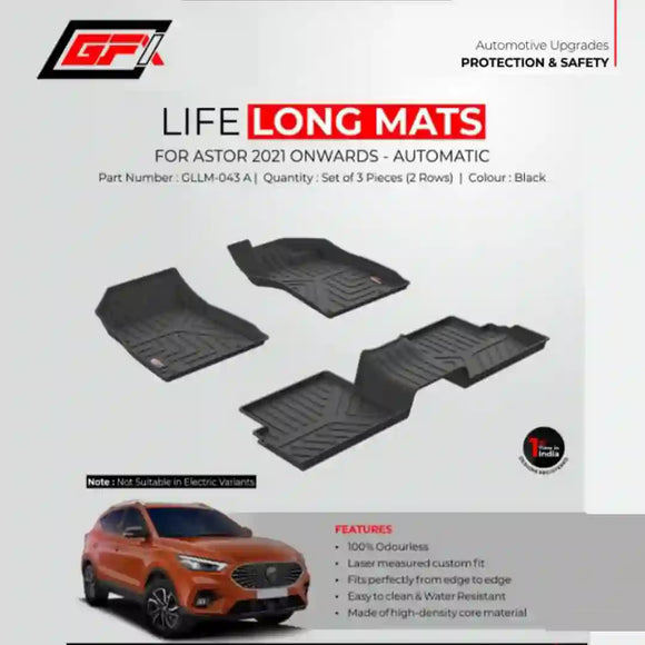 GFX Astor 2021 Onwards Lifelong Floor Mats With Set Of 3 Pieces