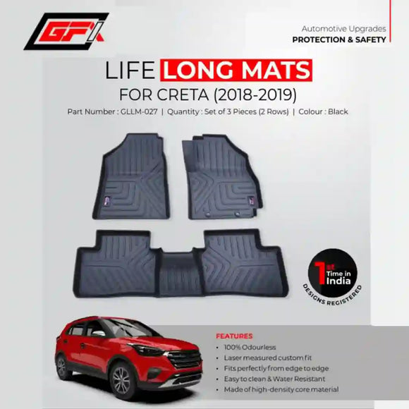 GFX Lifelong floor mats for Creta 2018-19 Onwards