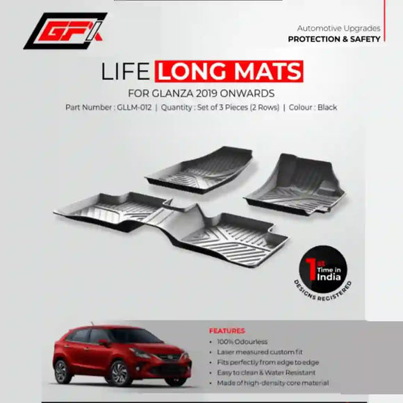 GFX Lifelong floor mats for Glanza 2019 Onwards