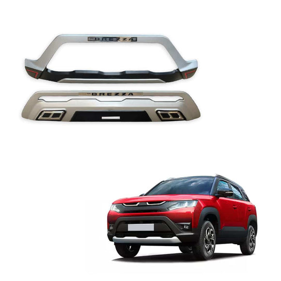 Front and Rear Bumper Protector Guards for Maruti Suzuki Brezza (2022)