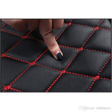KVD Superior Leather Luxury Car Seat Cover FOR TOYOTA Innova Hycross BLACK + RED (WITH 5 YEARS WARRANTY) - D008/151
