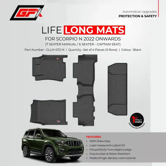 GFX Lifelong floor mats for Scorpio Classic N 2022 Onwards