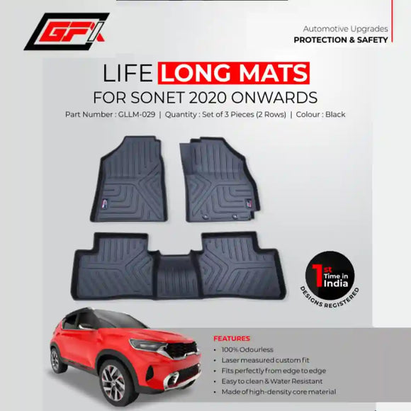 GFX Lifelong floor mats for Kia Sonet 2022 Onwards
