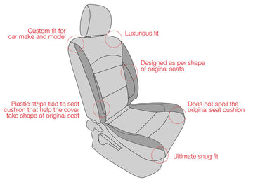 KVD Superior Leather Luxury Car Seat Cover for Honda City Full