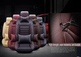 KVD Superior Leather Luxury Car Seat Cover for Maruti Suzuki Wagon R Black + Silver (With 5 Year Onsite Warranty) - DZ058/59