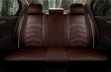 KVD Superior Leather Luxury Car Seat Cover for Tata Nexon Ev Coffee + White Free Pillows And Neckrest Set (With 5 Year Onsite Warranty) - DZ104/77