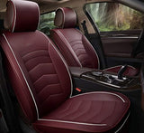 KVD Superior Leather Luxury Car Seat Cover for Ford Endeavour Wine Red + White (With 5 Year Onsite Warranty) - DZ106/96