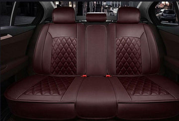 KVD Superior Leather Luxury Car Seat Cover For Citroen C3 COFFEE