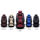 KVD Superior Leather Luxury Car Seat Cover for Honda City Black + Wine Red Free Pillows And Neckrest Set (With 5 Year Onsite Warranty) - DZ132/8