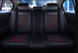KVD Superior Leather Luxury Car Seat Cover FOR MARUTI SUZUKI Vitara Brezza BLACK + RED FREE PILLOWS AND NECK REST (WITH 5 YEARS WARRANTY)- DZ014/58