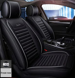 KVD Superior Leather Luxury Car Seat Cover For Mahindra Quanto Black + Silver (With 5 Year Onsite Warranty) - Dz015/122