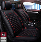 KVD Superior Leather Luxury Car Seat Cover For Skoda Kushaq Black + Red (With 5 Year Onsite Warranty) - Dz014/135