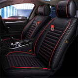 KVD Superior Leather Luxury Car Seat Cover For Fiat Punto Black + Red (With 5 Year Onsite Warranty) - Dz014/121