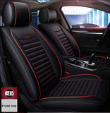 KVD Superior Leather Luxury Car Seat Cover FOR FORD ENDEAVOUR BLACK + RED (WITH 5 YEARS WARRANTY) - DZ014/96