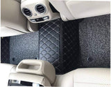 Kvd Extreme Leather Luxury 7D Car Floor Mat For Skoda Octavia Black + Silver ( WITH 1 YEAR WARRANTY ) - M02/65