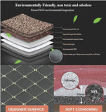Kvd Extreme Leather Luxury 7D Car Floor Mat For Tata Indigo Ecs Black + Silver ( WITH 1 YEAR WARRANTY ) - M02/73
