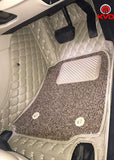 Kvd Extreme Leather Luxury 7D Car Floor Mat For Mahindra Bolero Neo BEIGE + COFFEE ( WITH 1 YEAR WARRANTY ) - M01/38