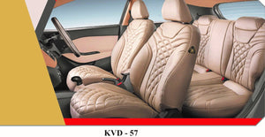 KVD Superior Leather Luxury Car Seat Cover FOR FORD FIGO ASPIRE FULL BEIGE (WITH 5 YEARS WARRANTY) - D036/2