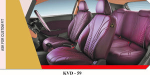 KVD Superior Leather Luxury Car Seat Cover FOR HYUNDAI Santro FULL CHERRY (WITH 5 YEARS WARRANTY) - D039/21