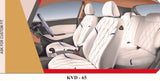 KVD Superior Leather Luxury Car Seat Cover For Datsun Go+ Plus White + Blue (With 5 Year Onsite Warranty) - D042/118