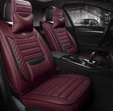 KVD Superior Leather Luxury Car Seat Cover for Maruti Suzuki Grand Vitara Wine Red + Black Free Neckrest Set (With 5 Year Onsite Warranty) (SP) - D046/147