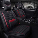 KVD Superior Leather Luxury Car Seat Cover for Maruti Suzuki Ertiga Black + Red Free Neckrest Set (With 5 Year Onsite Warranty) (SP) - D047/50