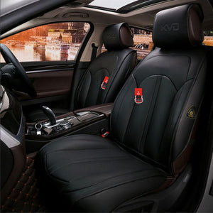 KVD Superior Leather Luxury Car Seat Cover for Datsun Go+ Plus Full Black (With 5 Year Onsite Warranty) - D048/118