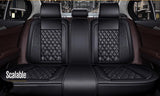 KVD Superior Leather Luxury Car Seat Cover for Datsun Go Full Black (With 5 Year Onsite Warranty) (SP) - D050/117