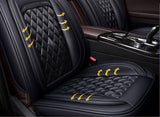 KVD Superior Leather Luxury Car Seat Cover for Tata Indica Ev2 Full Black (With 5 Year Onsite Warranty) (SP) - D050/71