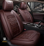 KVD Superior Leather Luxury Car Seat Cover for Skoda Superb Full Coffee (With 5 Year Onsite Warranty) (SP) - D051/67