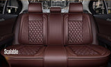KVD Superior Leather Luxury Car Seat Cover for Mahindra Scorpio 8 Seater Full Coffee (With 5 Year Onsite Warranty) (SP) - D051/36