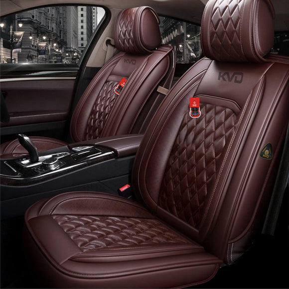 KVD Superior Leather Luxury Car Seat Cover for Renault Kwid