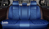 KVD Superior Leather Luxury Car Seat Cover for Skoda Octavia Full Blue (With 5 Year Onsite Warranty) (SP) - D053/65