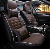 KVD Superior Leather Luxury Car Seat Cover for Maruti Suzuki Zen Estillo Coffee + Black Free Pillows And Neckrest (With 5 Year Warranty) - D055/61