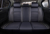 KVD Superior Leather Luxury Car Seat Cover for Maruti Suzuki Swift Dzire Black + Silver Free Pillows And Neckrest (With 5 Year Warranty) - DZ058/56